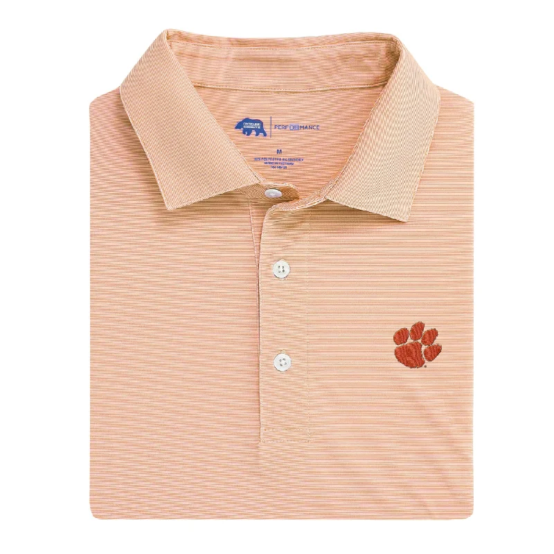 Hairline Stripe Clemson Performance Polo