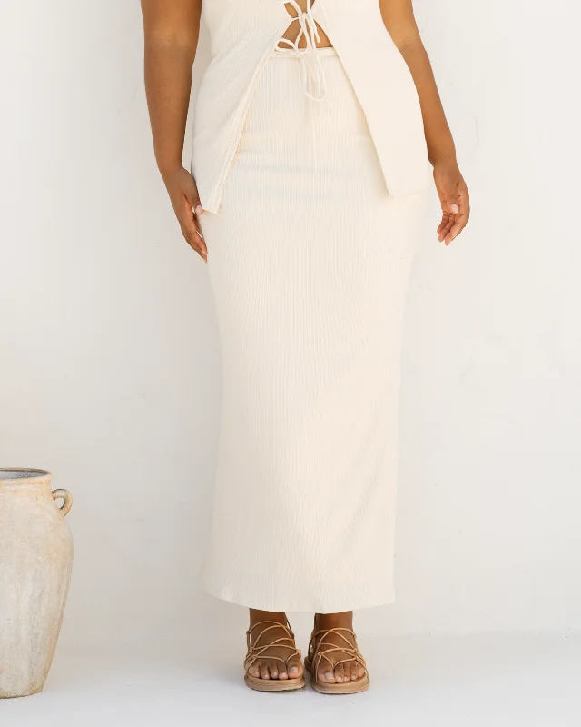 FINAL SALE |  Mila Maxi Skirt | Vanilla