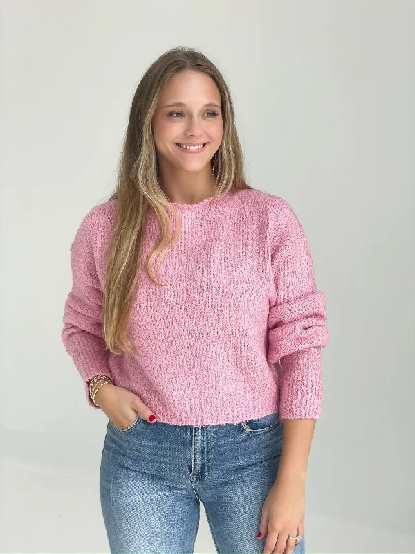 Stay Put Sweater - Pink