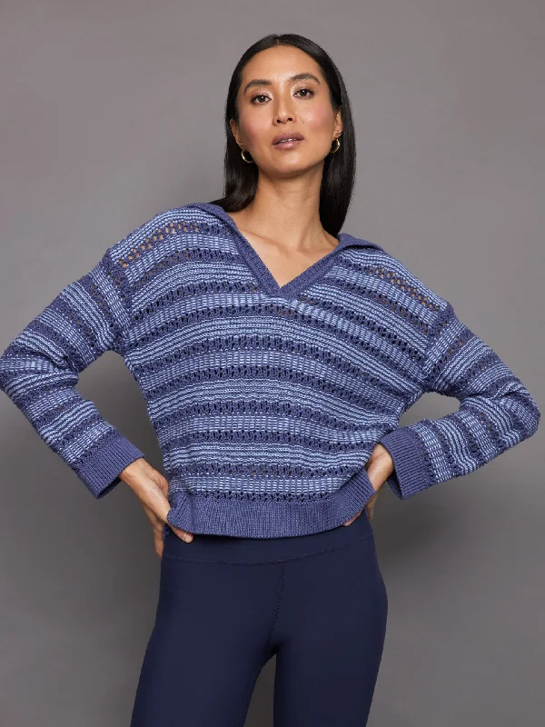 Rachel Sailor Open Stitch Pullover - Forever Blue Multi