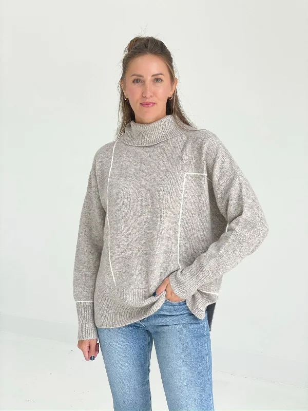 The Get Back Sweater - L Mocha