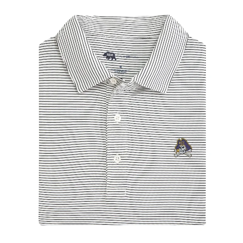 East Carolina Birdie Stripe Performance Polo