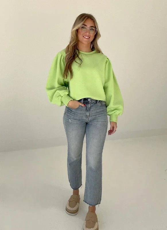 Nina Fancy Pullover - Lime