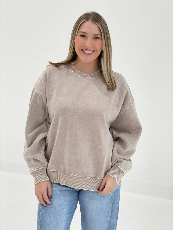 Easily Worn Pullover - Ash Mocha