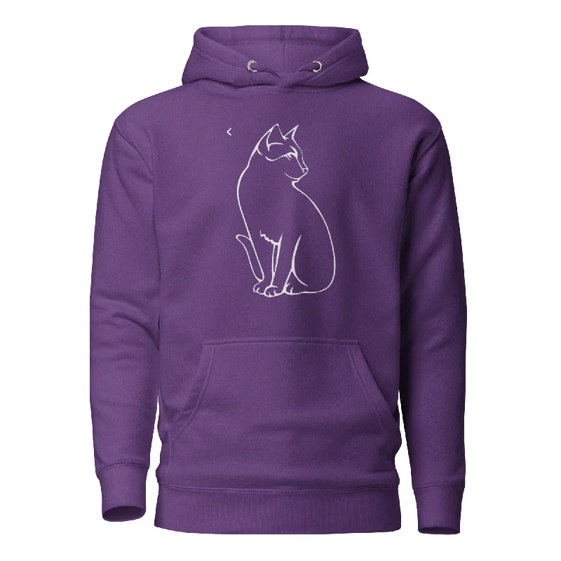 Sitting Cat Woman Hoodie