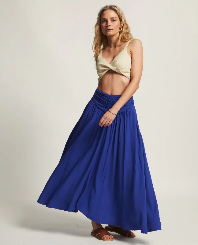 Jamari | Rayon Ruched Skirt with Tie