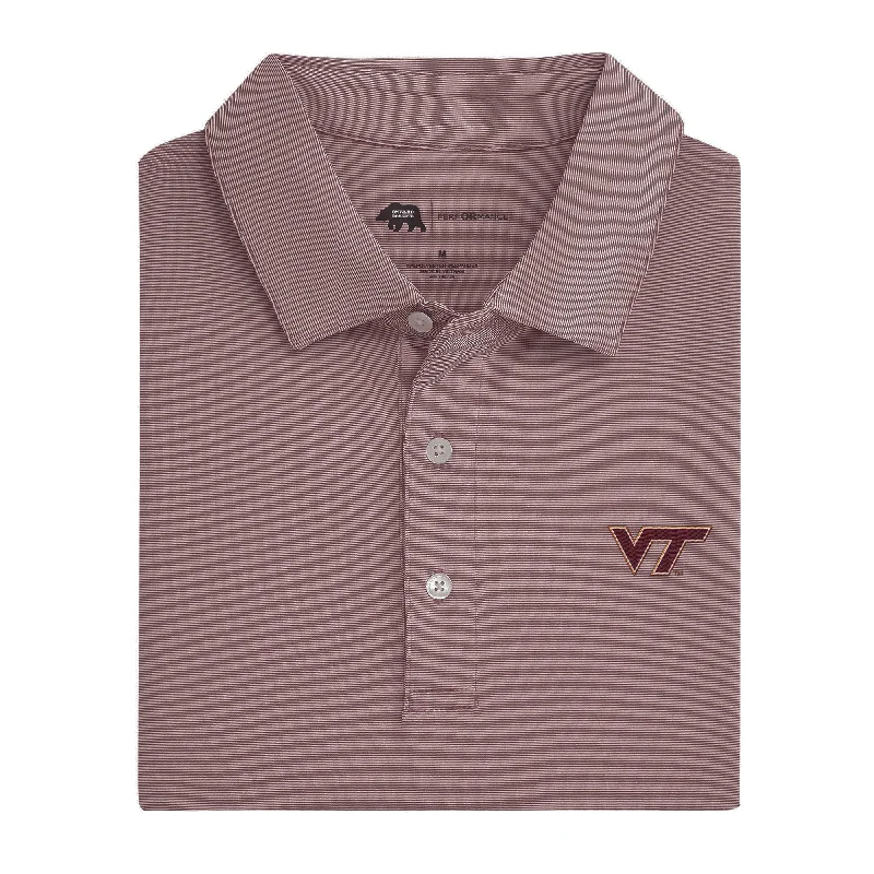 Virginia Tech Hairline Stripe Performance Polo