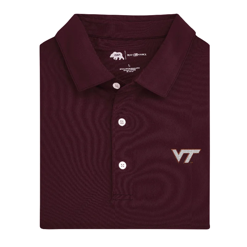 Virginia Tech Solid Performance Polo