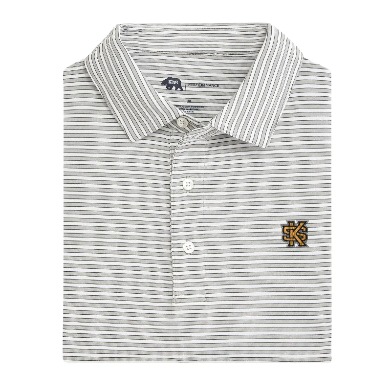 Mulligan Stripe Kennesaw State Performance Polo