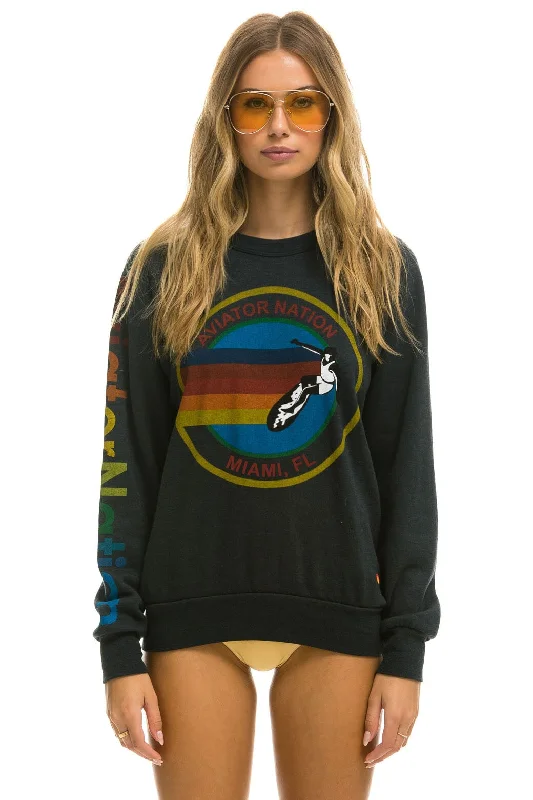 AVIATOR NATION MIAMI SWEATSHIRT - CHARCOAL