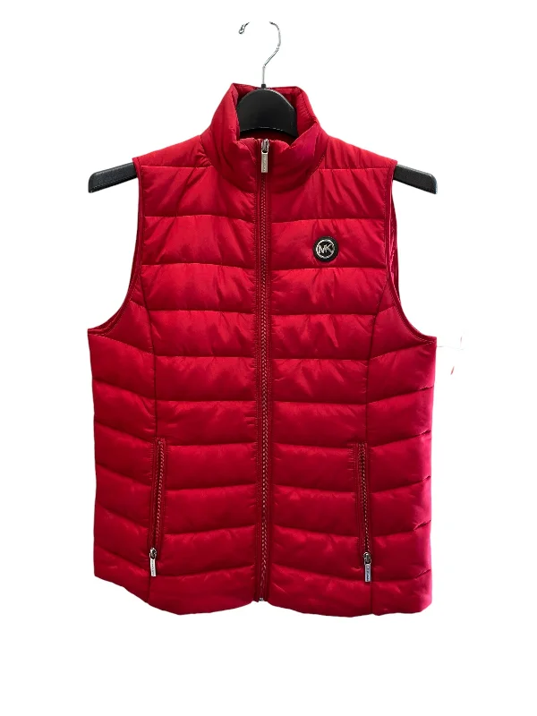 Vest Puffer & Quilted By Michael By Michael Kors In Red, Size: S