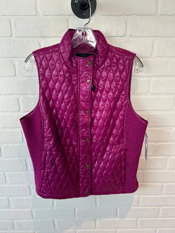 Vest Puffer & Quilted By Talbots In Pink, Size: M