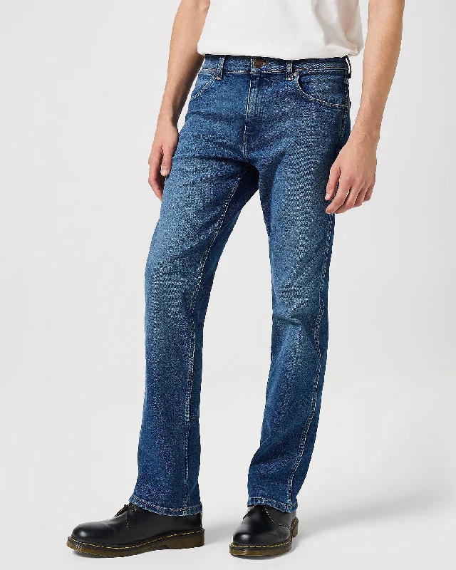 Wrangler Horizon '365 Cool' Bootcut Mens Jeans - Old Habits