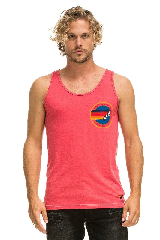 AVIATOR NATION MALIBU TANK - NEON RED