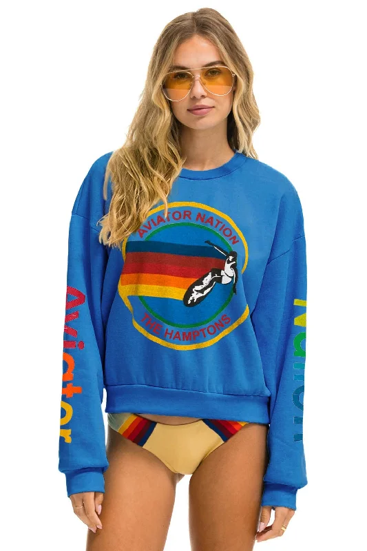 AVIATOR NATION HAMPTONS RELAXED CREW SWEATSHIRT - OCEAN