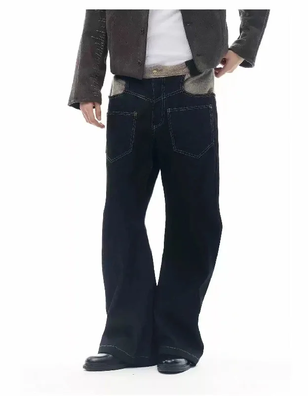 Plushy Waist Backward Jeans