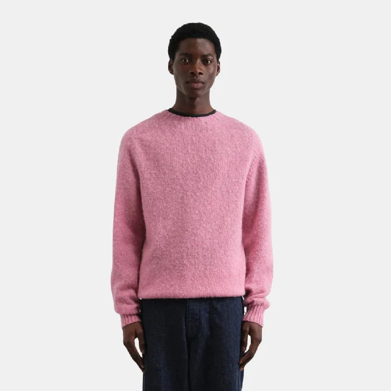 Suedehead Crew Knit Sweater (Pink)