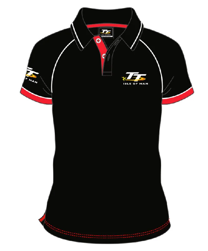 Official Isle Of Man TT Races Black Polo Shirt - 18Ap2