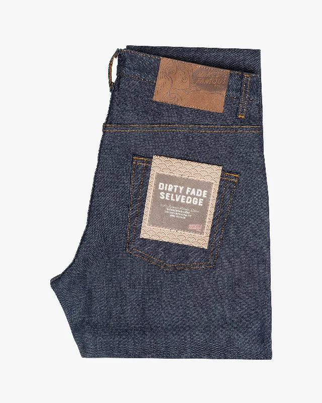 Naked & Famous Easy Guy Relaxed Tapered Mens Jeans - Dirty Fade Selvedge / Indigo