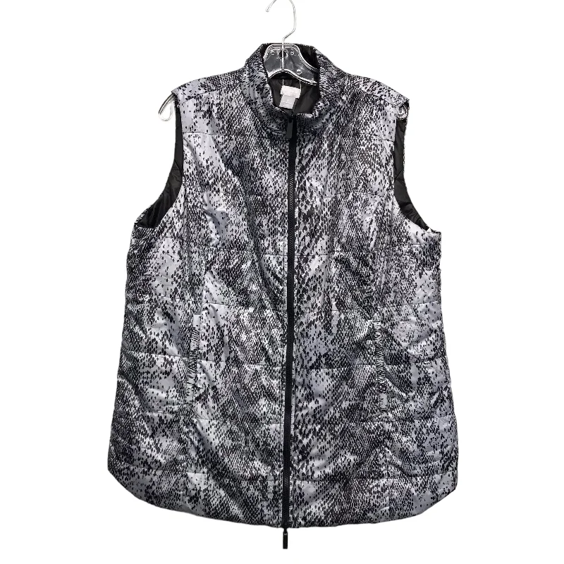 Vest Puffer & Quilted By Chicos In Black, Size:Xl