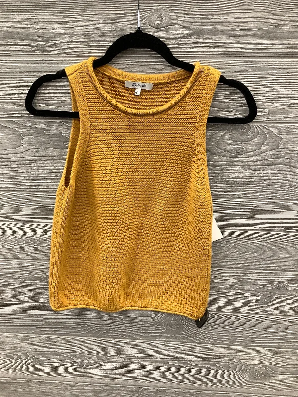 Vest Sweater By Madewell In Yellow, Size: S