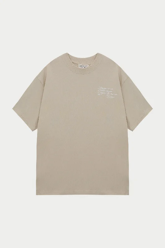 DISPLAY USE ONLY RELAXED T-SHIRT - BEIGE