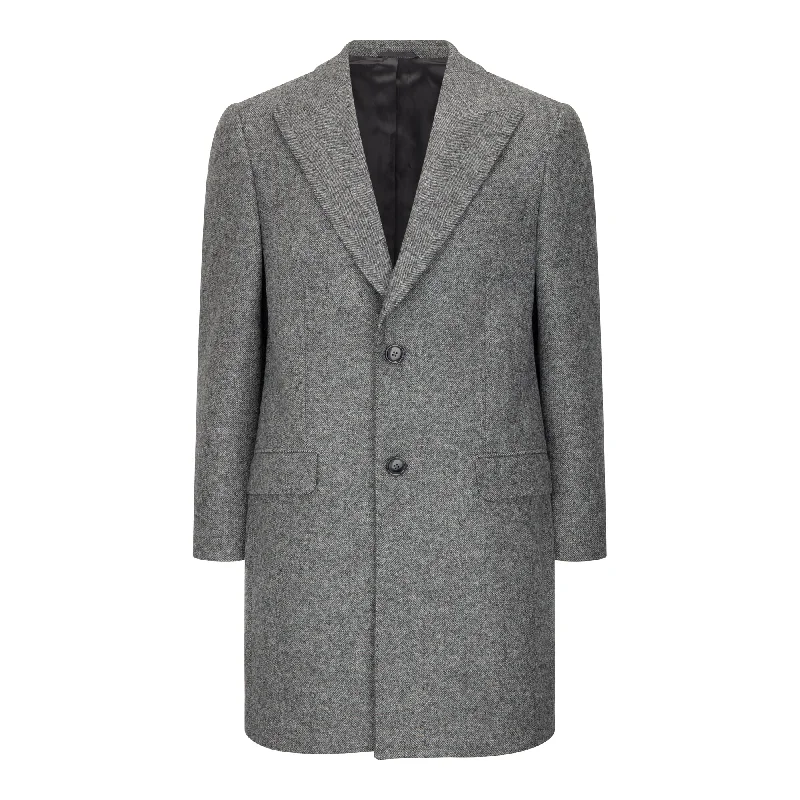 Grey Herringbone Andrew Irish Tweed Coat