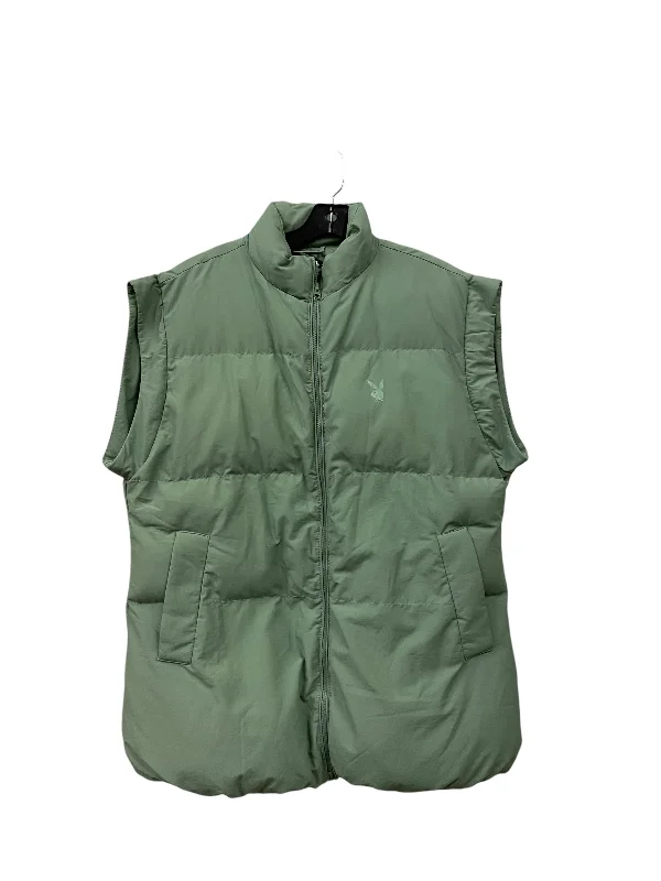 Vest Puffer & Quilted By Pacsun In Green, Size: M