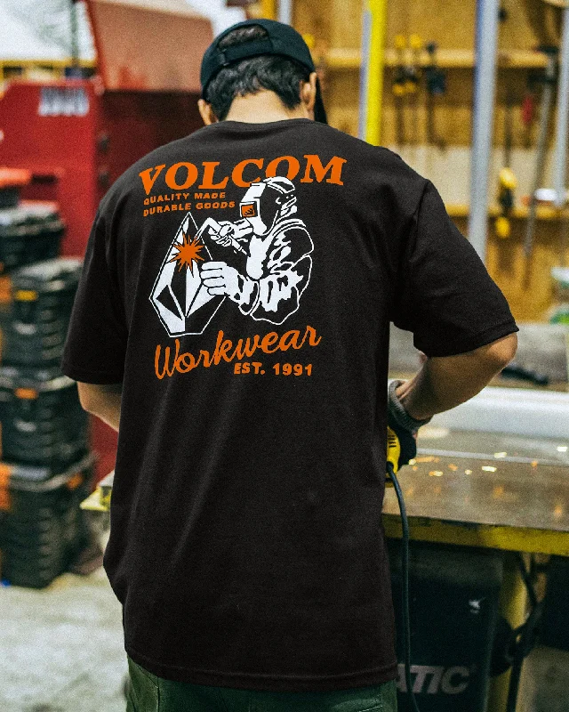 Volcom Workwear Welder Short Sleeve Tee - Black