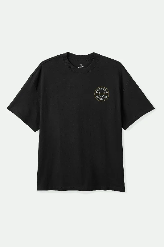 Crest II S/S Standard T-Shirt - Black/Off White/Copper