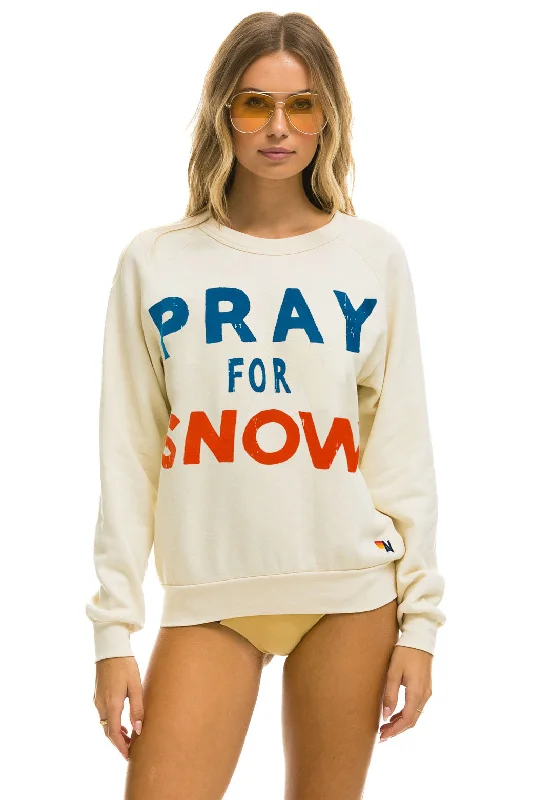 PRAY FOR SNOW SWEATSHIRT - VINTAGE WHITE