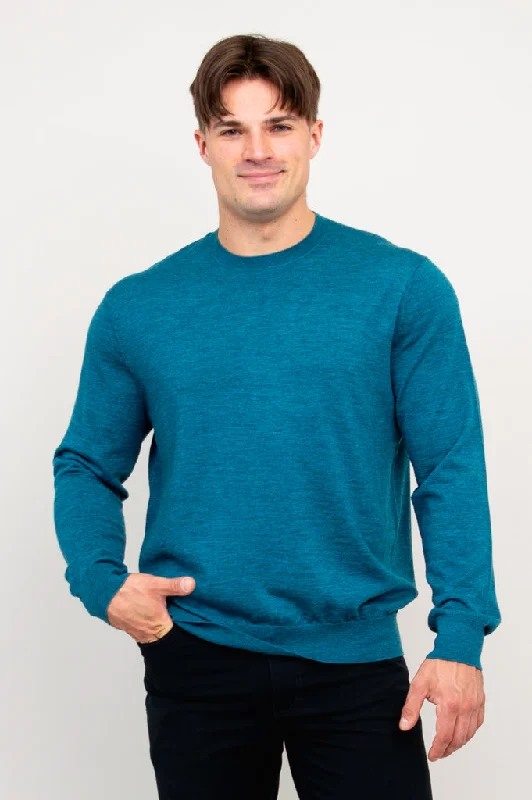 Fraser Sweater, Forest, 100% Merino Wool