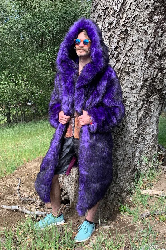 Men's Desert Warrior Coat in "Purple Wolf"