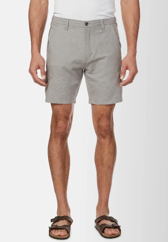 Havane Men's Linen Twill Shorts in Grey - BM23967