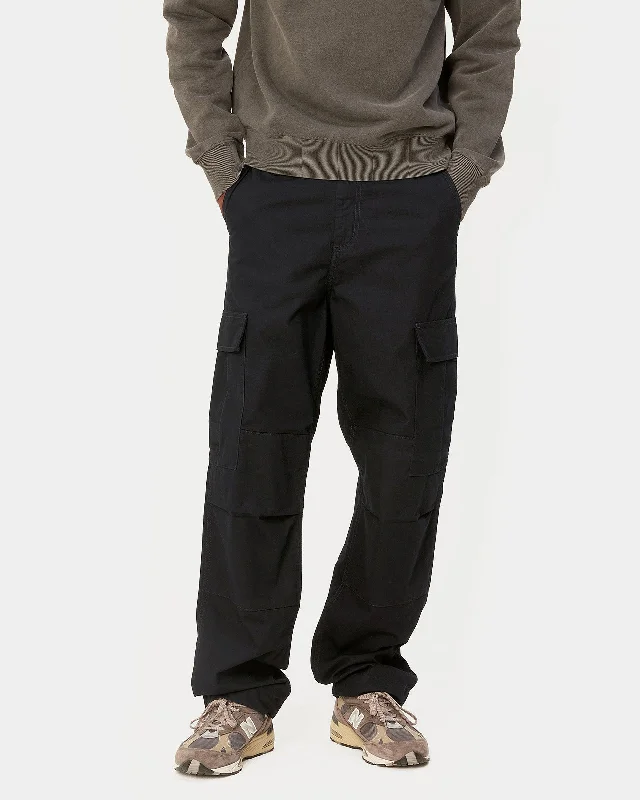 Carhartt WIP Regular Cargo Pant - Black Rinsed