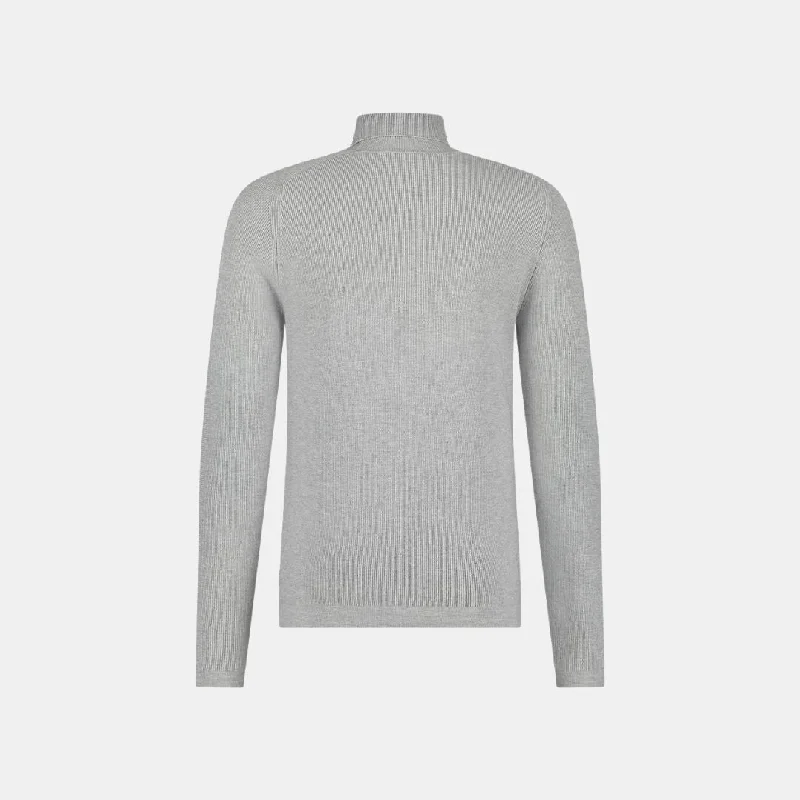 Melange Turtleneck Sweater (Grey)