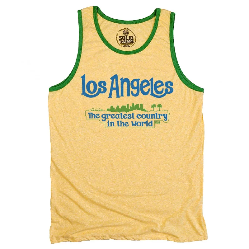 Los Angeles The Greatest Country In The World Ringer Tank Top