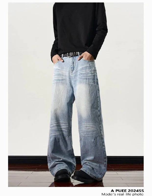 Faded Multi-Whiskers Jeans