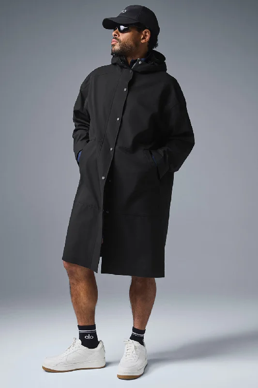 Rain Or Shine Long Coat - Black