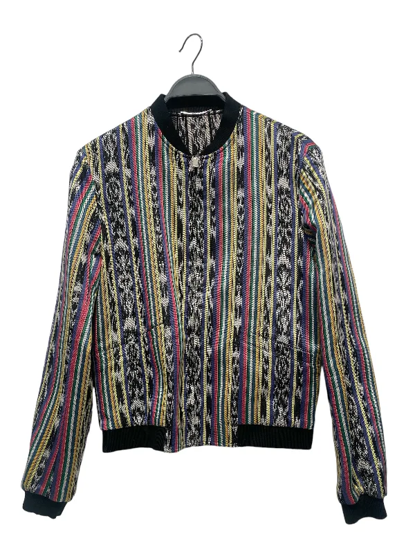 YVES SAINT LAURENT/Flight Jkt/M/Cotton/MLT/Stripe/varsity multi color