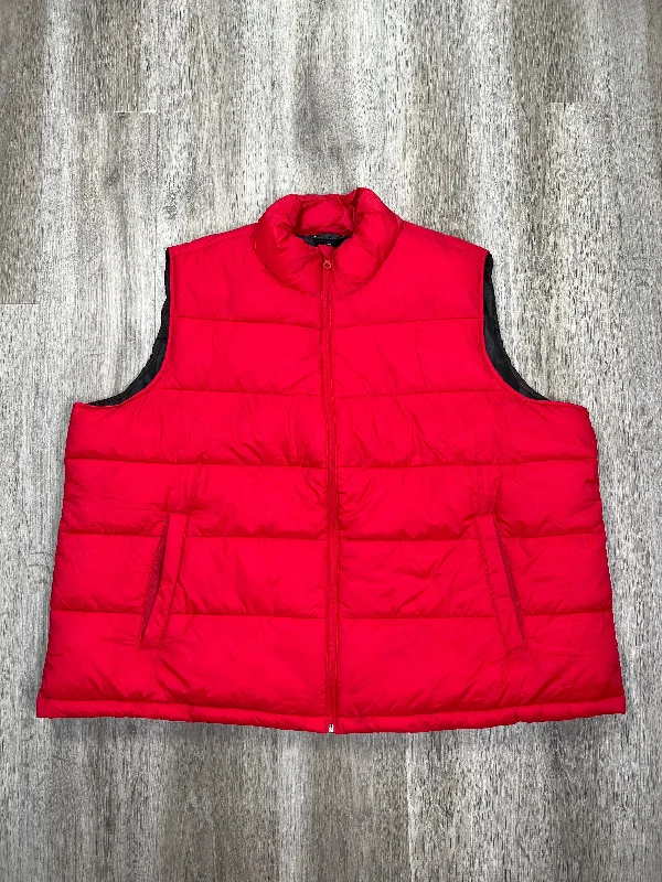 Vest Puffer & Quilted By Cmb In Red, Size: 3x