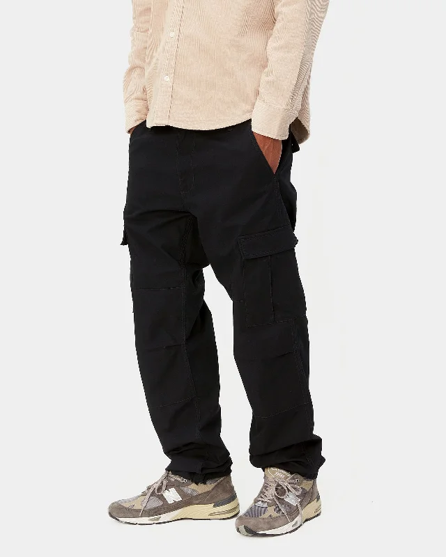 Carhartt WIP Aviation Pant Slim Fit Cargo - Black Rinsed