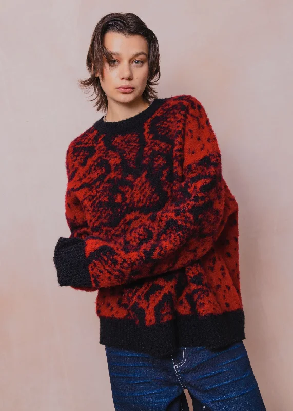 Evil Snake Print Knit Jumper