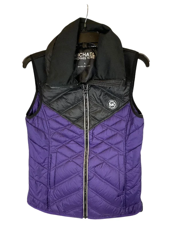 Vest Puffer & Quilted By Michael By Michael Kors In Purple, Size: S