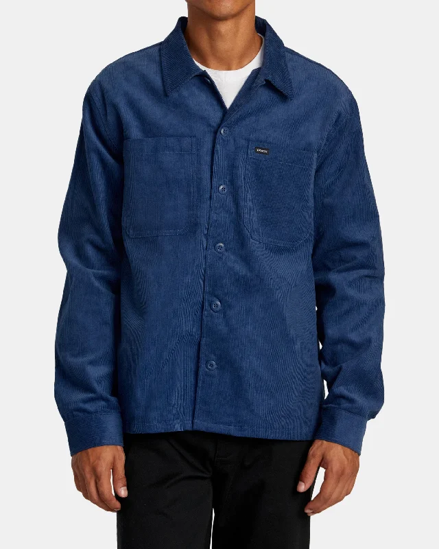 Americana Corduroy Overshirt - Dark Denim