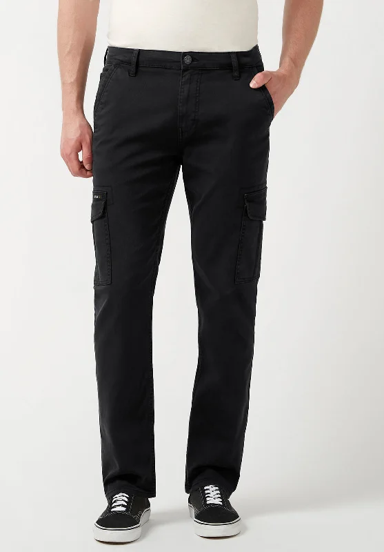 Cargo Joe Men's Straight Leg Pants in Black - BM22929