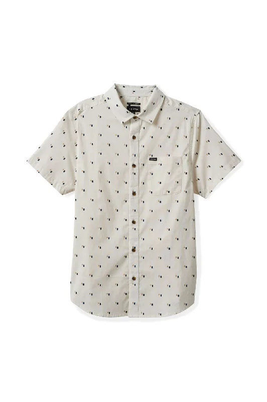 Charter Print S/S Woven Shirt - Off White/Tipping Square