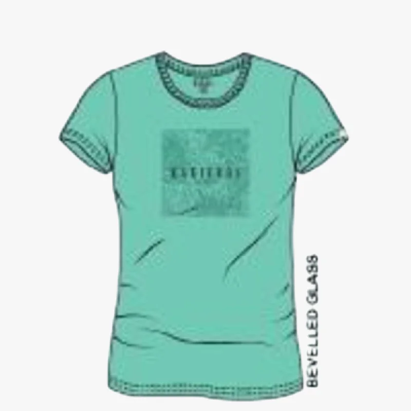 Kakiebos Womens Classic Fit Short Sleeve Tee Bevelled Glass