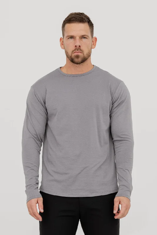 LONG SLEEVE TOP - SLATE GREY