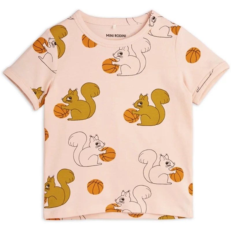 Mini Rodini Pink Squirrels Aop T-shirt